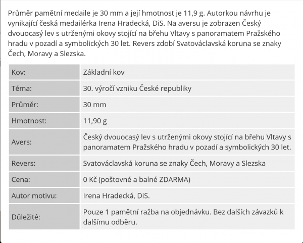 Screenshot 2022-10-08 at 15-42-13 Národní Pokladnice - pamětní medaile 30. výročí vzniku České republiky ZDARMA.png
